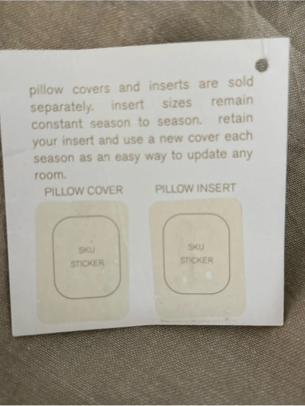West Elm Linen Square 20x20 pillow in Taupe NWT